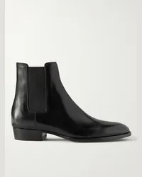 Saint Laurent Stivaletti Chelsea in pelle Wyatt Nero