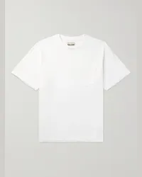 GALLERY DEPT. T-shirt in jersey di cotone effetto consumato Bianco