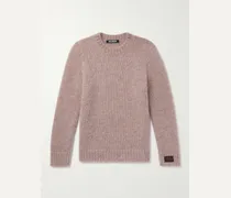 Pullover slim-fit in misto mohair