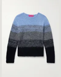 The Elder Statesman Pullover in misto alpaca spazzolato ombré Thistle Blu