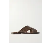Sandali in pelle effetto coccodrillo Otawi