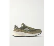 New Balance Sneakers in camoscio e mesh con finiture in pelle 990v6 Verde