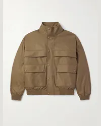 Loro Piana Bomber in flanella di misto lana e cashmere Tristar Verde