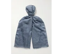 Sciarpa in twill di misto lana, cashmere e seta con stampa paisley