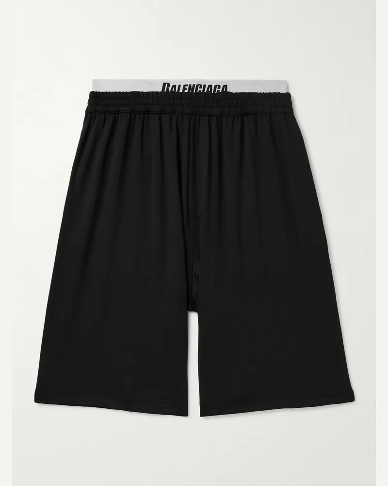 Balenciaga Shorts da mare lunghi con gamba larga Nero