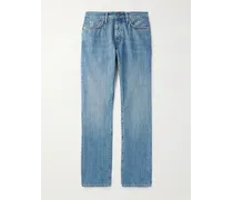 Jeans a gamba dritta in denim biologico cimosato