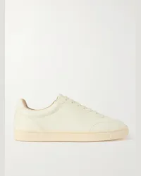 Brunello Cucinelli Sneakers in pelle pieno fiore Neutri