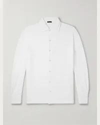 Rubinacci Camicia in cotone piqué Bianco