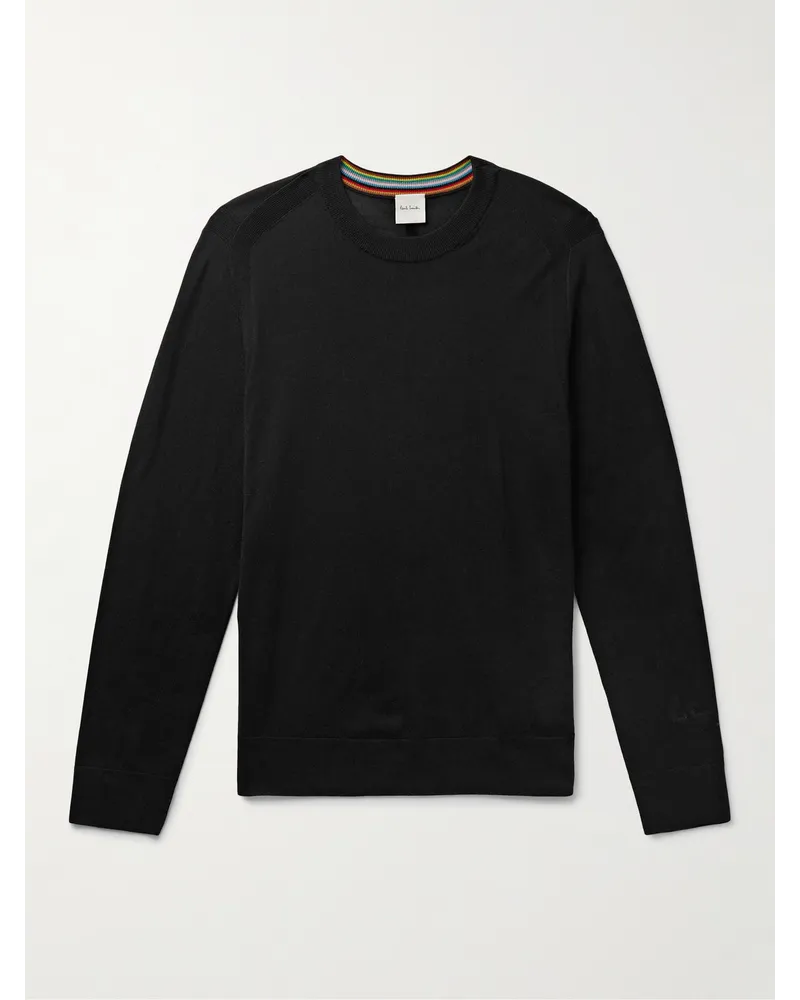 Paul Smith Pullover slim-fit in lana merino Nero