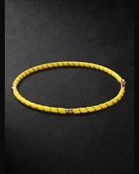 Yvonne Léon Bracciale in oro e smalto con diamanti Giallo