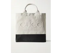 Gucci Tote bag in tela con logo goffrato Bianco