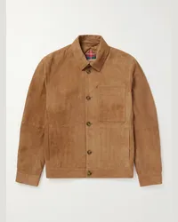 Baracuta Blouson in camoscio traforato Marrone