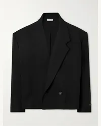 Fear of God Blazer doppiopetto cropped in gabardine di lana Nero