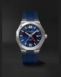 Baume & Mercier Orologio automatico 42 mm in acciaio inossidabile con cinturino in gomma Riviera GMT, N. rif. 10659 Blu