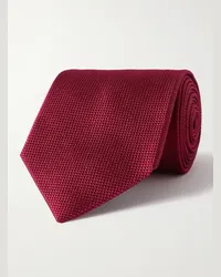 Charvet Cravatta in seta jacquard, 8 cm Rosso