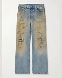 Acne Studios Jeans a gamba larga effetto consumato Blu