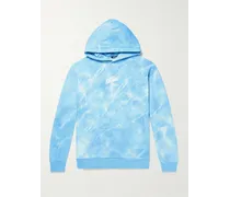 Tie-Dyed Logo-Print Cotton-Jersey Hoodie