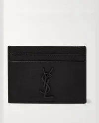 Saint Laurent Pebble-Grain Leather Cardholder Nero