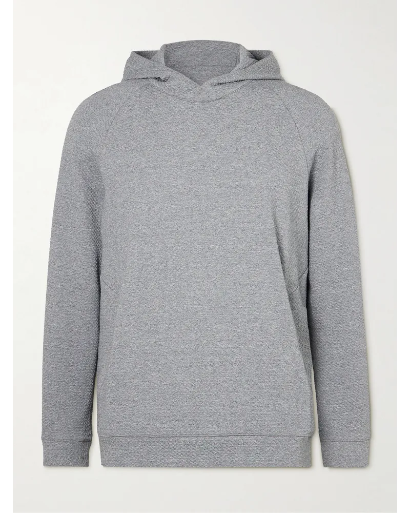 LULULEMON Felpa con cappuccio in misto cotone testurizzato At Ease Grigio