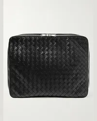 Bottega Veneta Organizer per valigia in pelle con motivo Intrecciato Nero