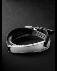 John Hardy Bracciale in pelle e argento sterling Argento