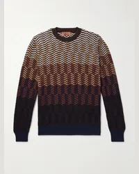 Missoni Pullover in lana vergine dégradé Marrone