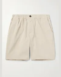 MR P. Shorts a gamba dritta in twill di misto cotone biologico tinti in capo Neutri