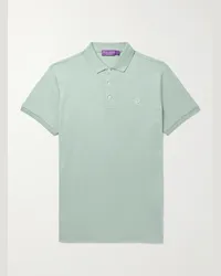 Ralph Lauren Polo in cotone mercerizzato piqué con logo ricamato Verde