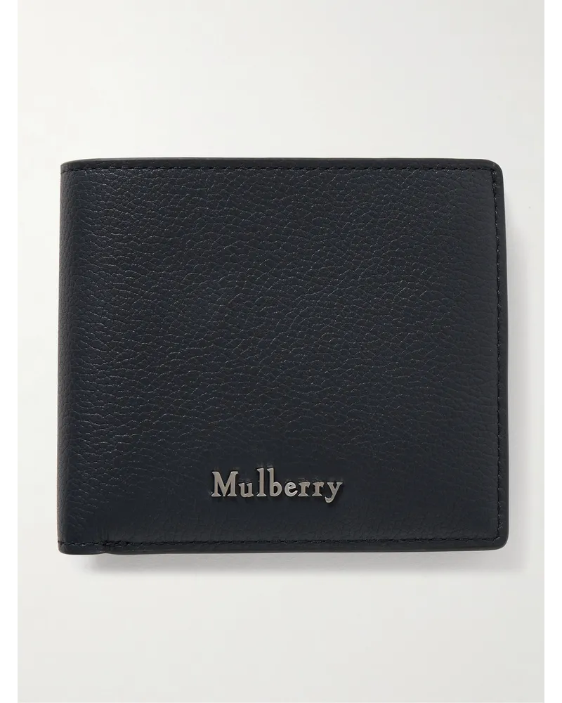 Mulberry Portafoglio in pelle pieno fiore con logo applicato Farringdon Blu