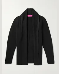 The Elder Statesman Cardigan in cashmere con collo a scialle Nero