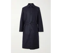 Cappotto reversibile in misto lana vergine e cashmere e denim
