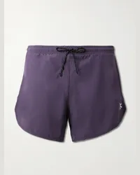 District Vision Shorts a gamba dritta in jersey Aloe stretch di cotone con coulisse e logo Spino Viola