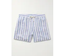 Shorts a gamba dritta in lino a righe con coulisse Bermuda Bay