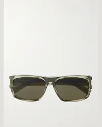 Saint Laurent Occhiali da sole in acetato con montatura D-frame New Wave Verde