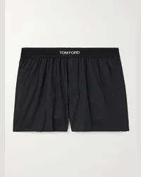 Tom Ford Boxer in popeline di cotone stretch Nero