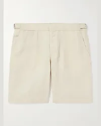 Orlebar Brown Shorts a gamba dritta in lino Norwich Neutri