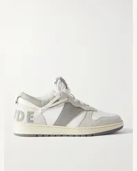 RHUDE Sneakers in pelle color-block effetto consumato Rhecess Bianco