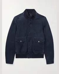 Tom Ford Blouson in camoscio Blu