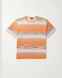 Missoni T-shirt in jersey di cotone space-dye Arancione