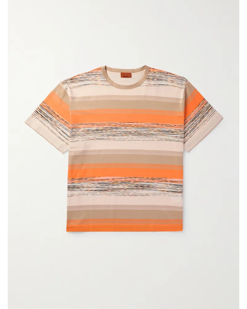 Missoni T-shirt in jersey di cotone space-dye Arancione