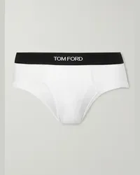 Tom Ford Slip in misto modal e cotone stretch Bianco