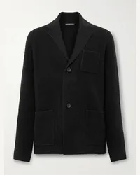 James Perse Blazer destrutturato in maglia spazzolata Nero