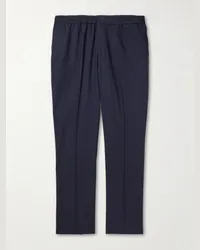 AMI Paris Pantaloni a gamba affusolata in lana vergine Blu