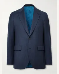 Paul Smith Giacca in flanella di misto lana e cashmere Blu