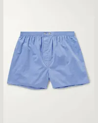 Derek Rose Boxer in cotone Amalfi Blu