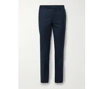 Pantaloni slim-fit in flanella di misto lana e cashmere