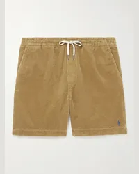 Ralph Lauren Shorts a gamba dritta in velluto a coste di cotone con coulisse Prepster Marrone