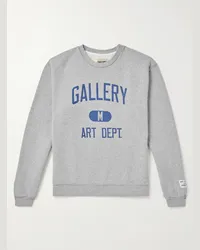 GALLERY DEPT. Felpa in jersey di cotone con logo Grigio