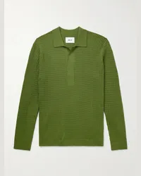 NN 07 Polo slim-fit in misto lana punto waffle Huxley 6659 Verde