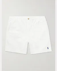 Ralph Lauren Logo-Embroidered Cotton-Blend Twill Shorts Bianco